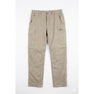 Columbia Silver Ridge Convertible Pants Mens Size 30x32 Tan Hiking Cargo